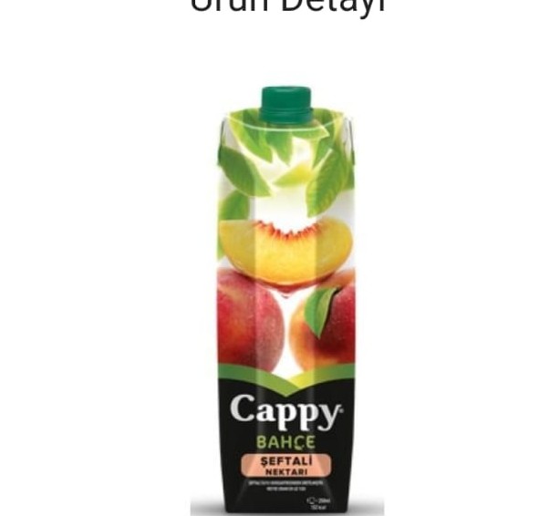 CAPPY MEYVE SUYU ŞEFTALİ I LİTRE 12 LI KOLİ