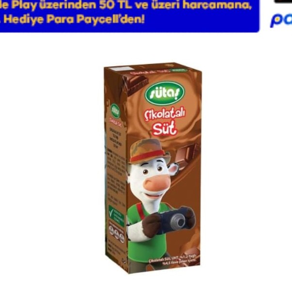 SÜTAŞ SÜT ÇİKOLATALI 180 ML