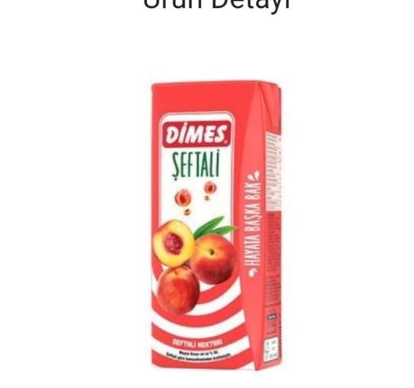 DİMES MEYVE SUYU ŞEFTALİ 200 ML