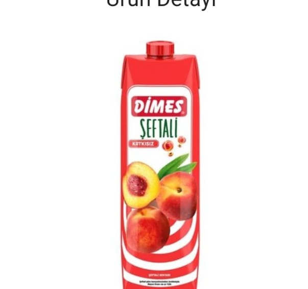DİMES ŞEFTALİ SUYU I LT