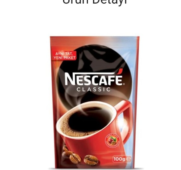 NESTLE NESCAFE CLASSİC KAHVE 100 GR ZENGİN LEZZET