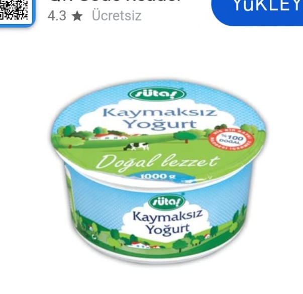 SÜTAŞ KAYMAKSIZ YOĞURT 1000 GR