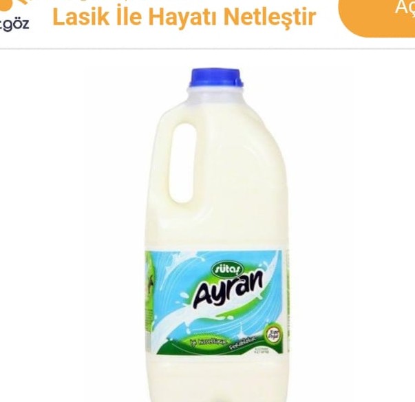 SÜTAŞ TAM YAĞLI AYRAN 2 LT