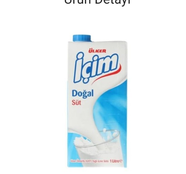 ÜLKER İÇİM UHT YAĞLI SÜT I LT