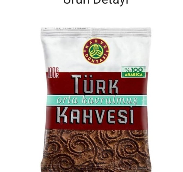 KAHVE DÜNYASI ORTA KAVRULMUŞ TÜRK KAHVESİ 100 GR