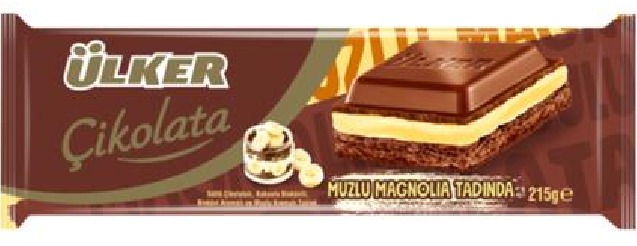 Ülker Muzlu Magnolia Tadında Tablet Çikolata 215 Gr