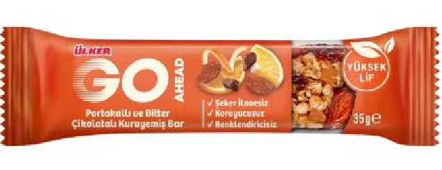 GO AHEAD PORTAKALLI ÜZÜMLÜ KURUYEMİŞ BAR 35G