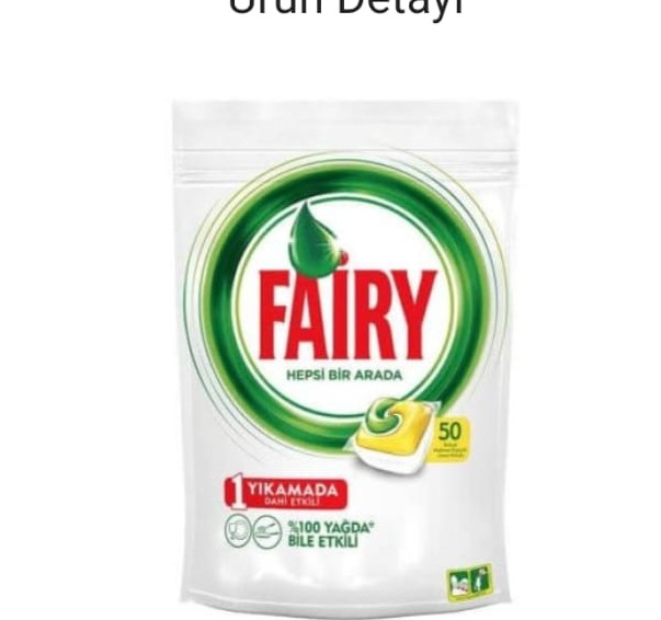 FAIRY HEPSİ BIR ARADA BULAŞIK MAKİNESİ KAPSÜLÜ LİMON 50 ADET