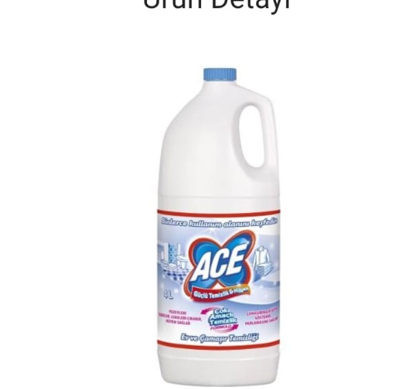 ACE ÇAMAŞIR SUYU HİJYENİK BEYAZ 4000 ML