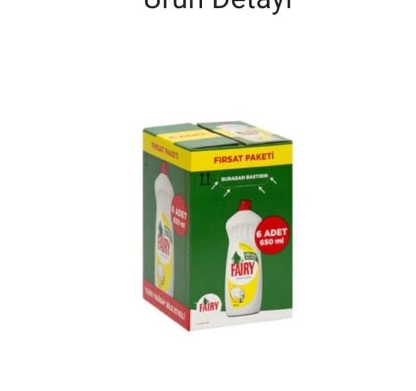 FAIRY 650ML 6 ADET BULAŞIK DETERJANI