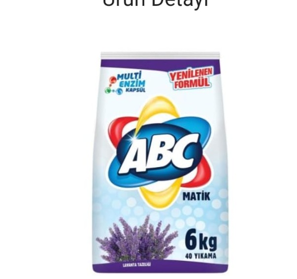 ABC MATİK TOZ DETARJAN LAVANTA TAZELİĞİ 6 KG