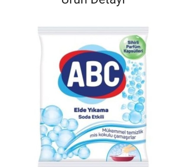 ABC ELDE YIKAMA TOZ DETERJANI SODA ETKİLİ 600 GR