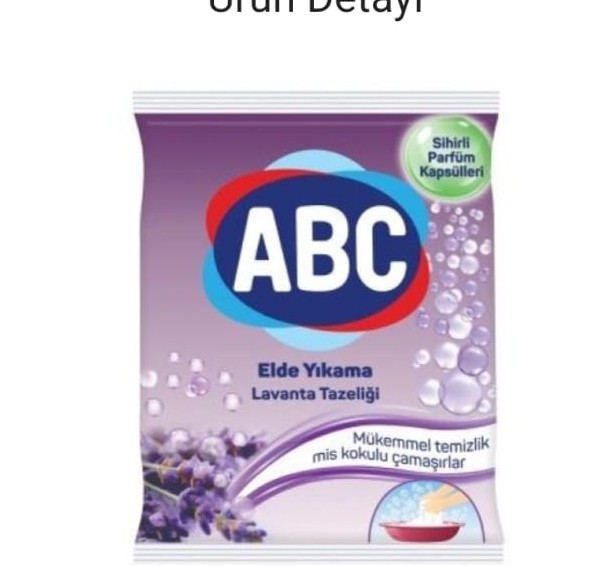 ABC ELDE YIKAMA TOZ DETERJANI LAVANTA TAZELİĞİ 600 GR