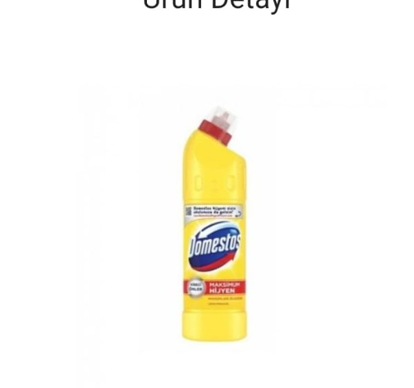 DOMESTOS EKSTRA GÜÇLÜ HİJYEN LİMON FERAHLIĞI ÇAMAŞIR SUYU 750 ML