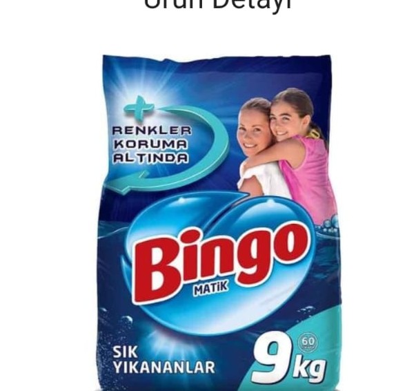 BİNGO MATİK SIK YIKANAN ÇAMAŞIRLAR IÇIN TOZ DETERJAN 9 KG