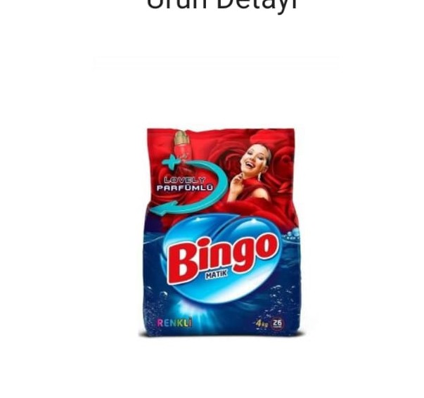 BİNGO MATIK TOZ ÇAMAŞIR DETERJANI RENKLİLER İÇİN 4 KG