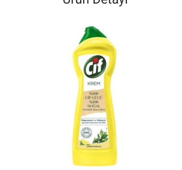 CİF KREM YÜZEY TEMİZLEYİCİ LİMON KOKULU 750 ML