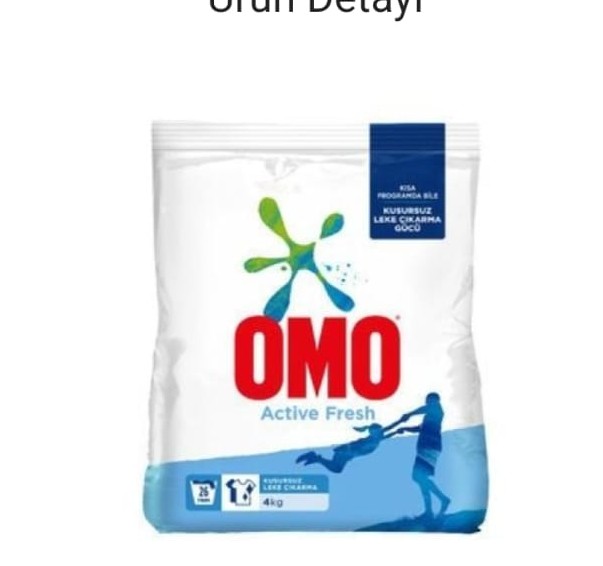 OMO ACTİVE FRESH ZORLU LEKELERE HIZLI ETKİ TOZ DETERJAN 4 KG