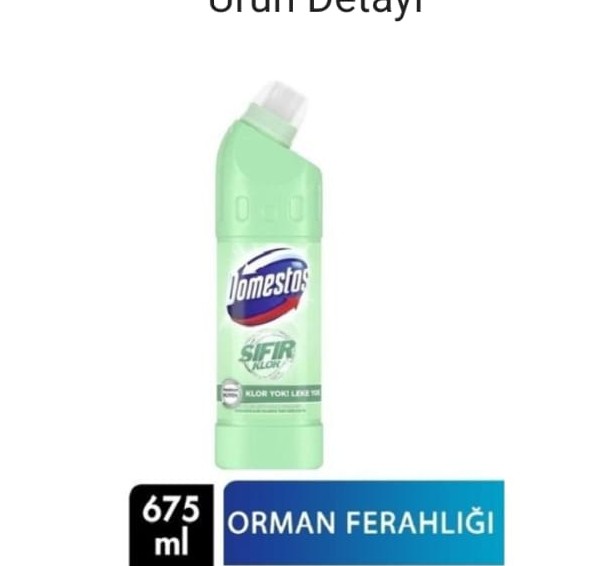 DOMESTOS SIFIR KLOR ORMAN FERAHLIĞI ÇAMAŞIR SUYU 675 ML