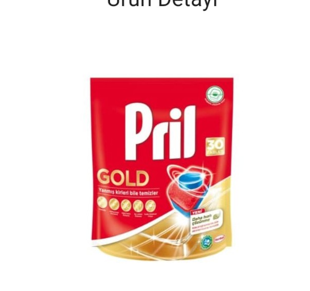 PRIL GOLD BULAŞIK MAKİNESİ TABLETİ 30 ADET