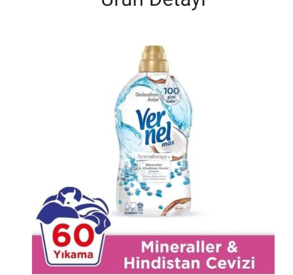 VERNEL MAX YUMUŞATICI MİNERAL VE HİNDİSTAN CEVİZİ 1440 ML