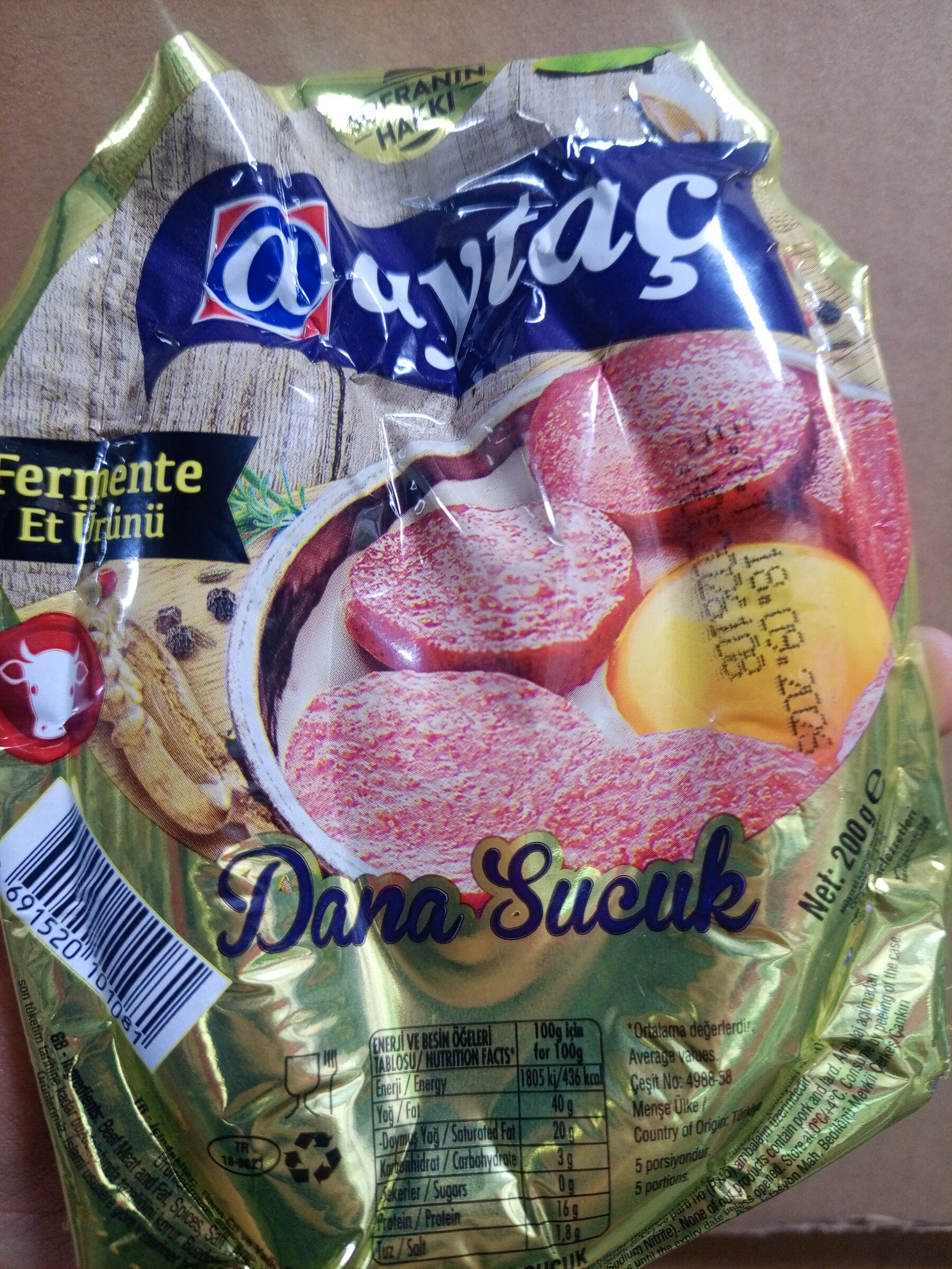 Aytaç dana sucuk 200 g