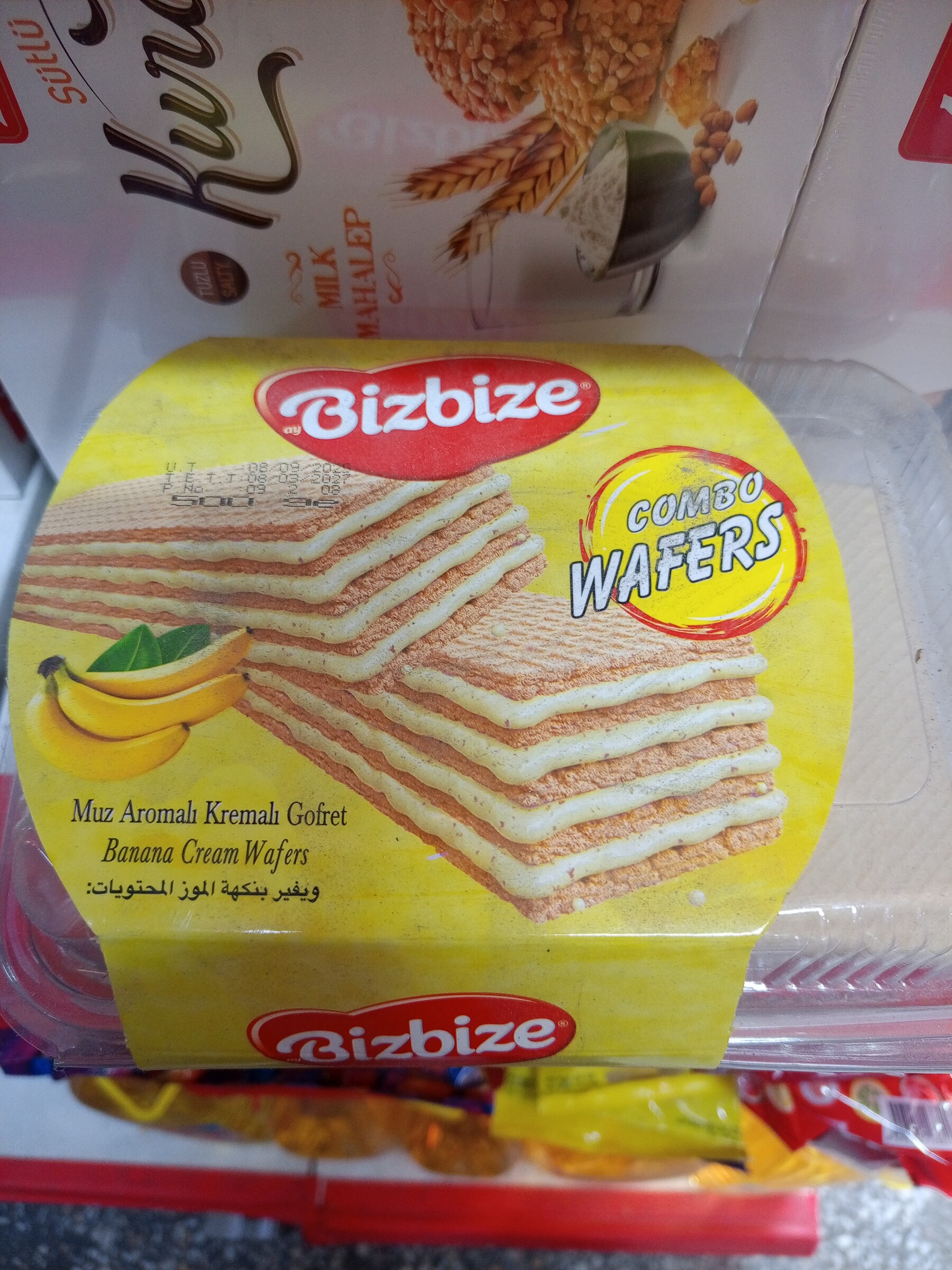 Bizbize Muz Aromalı Kremalı Gofret