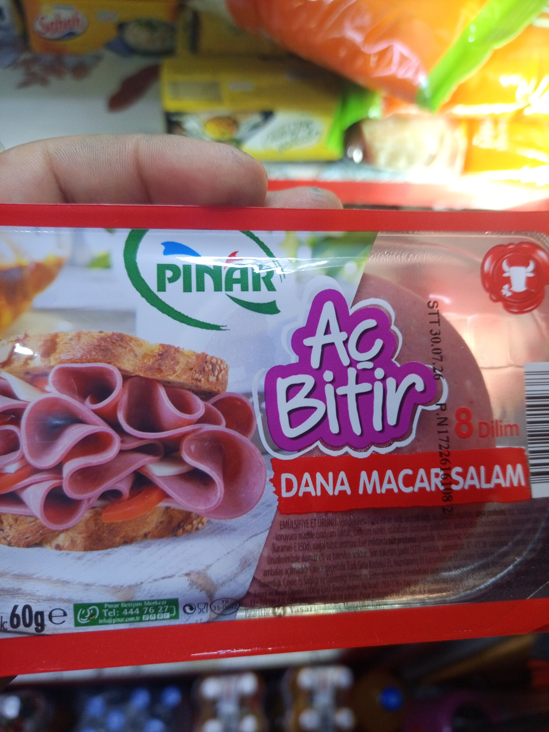 Pınar açbitir dana macar salam 60 g