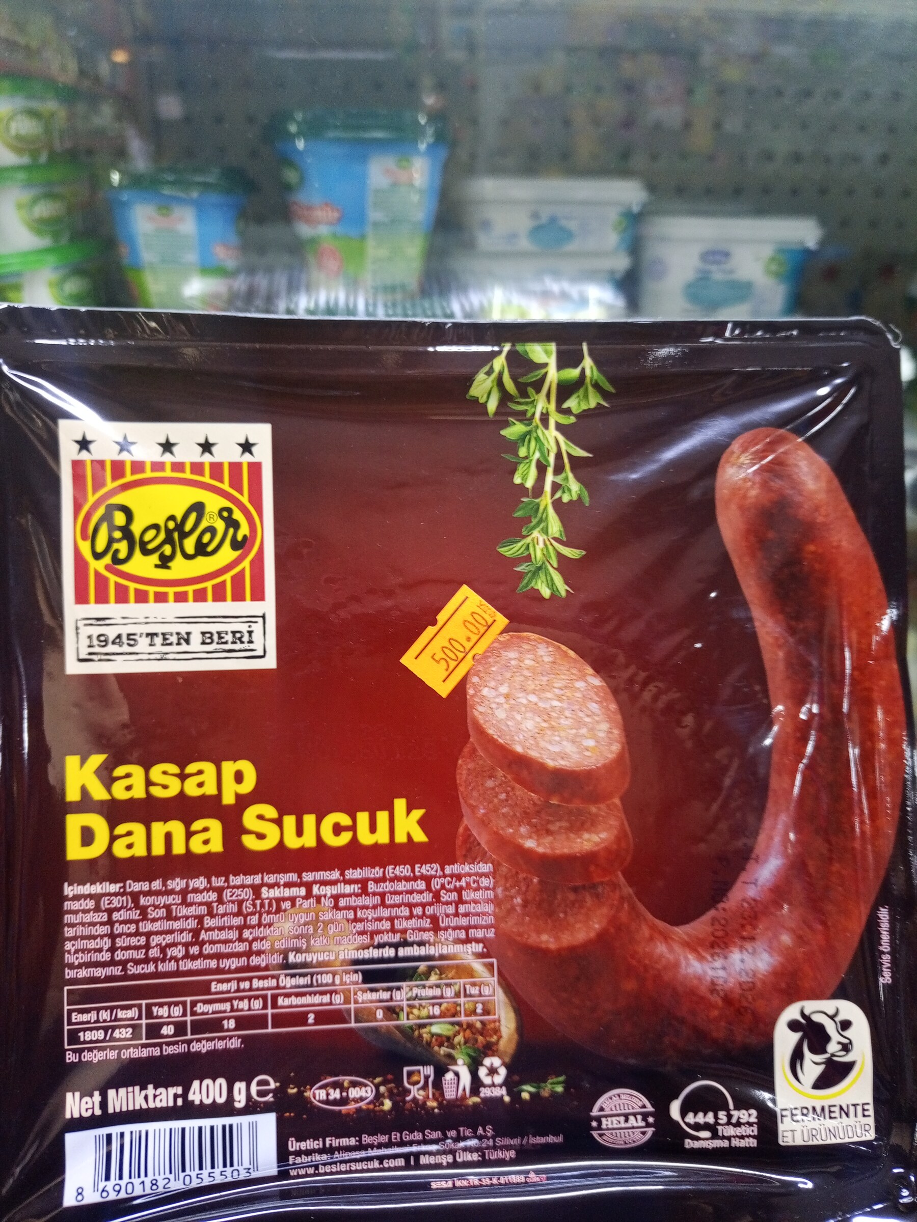 Beşler dana sucuk 400 g