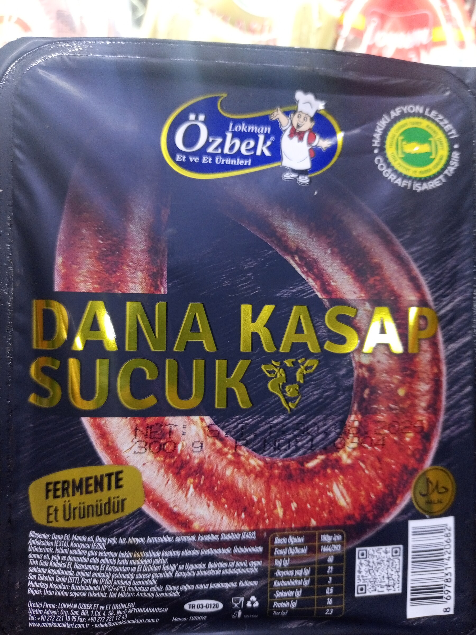 Özbek dana sucuk 300 g