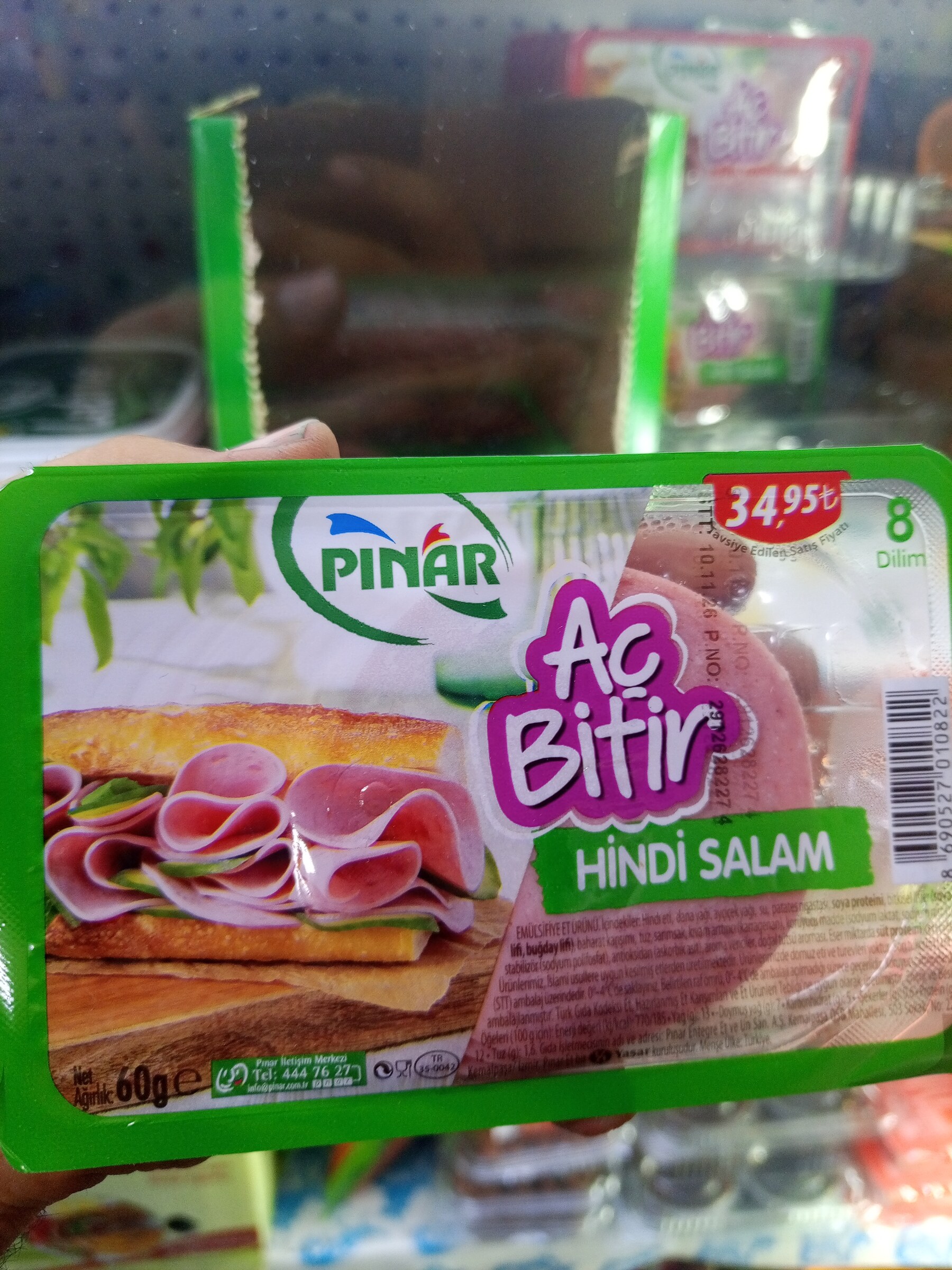 Pınar açbitir hindi salam 60 g