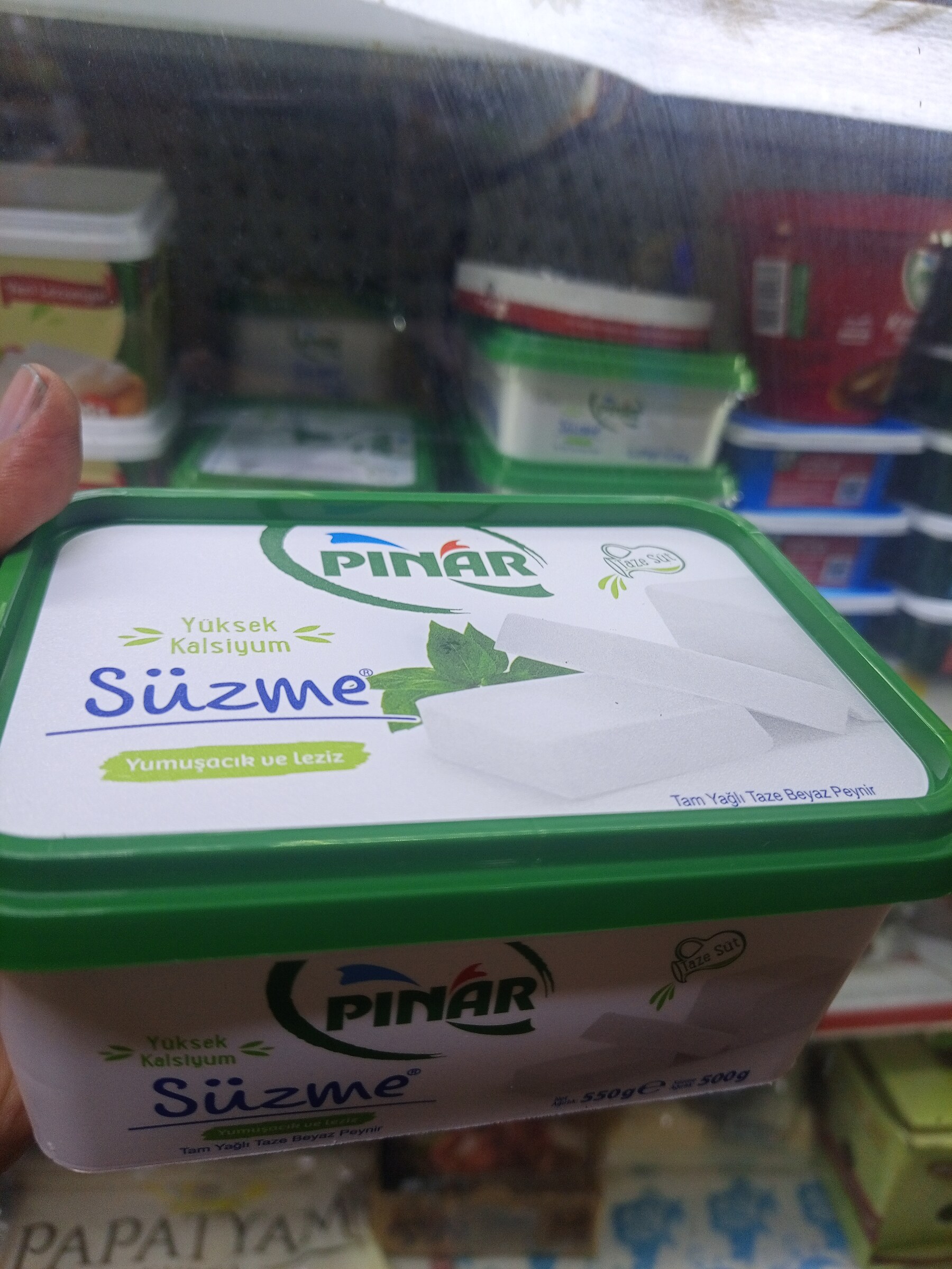 Pınar süzme tam yağlı beyaz peynir 550g