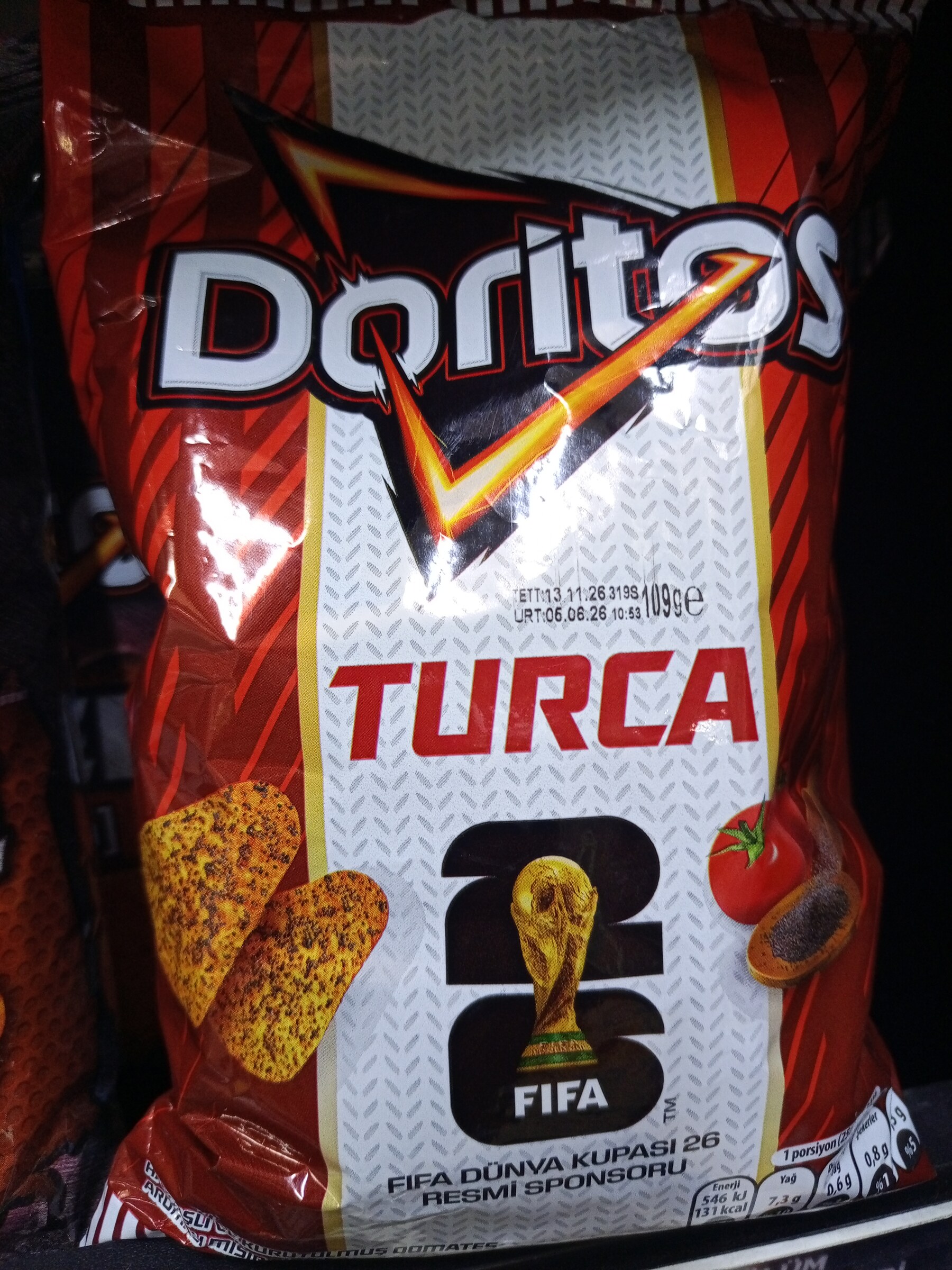 Doritos turca haşhaşlı kurutulmuş domates 109 g